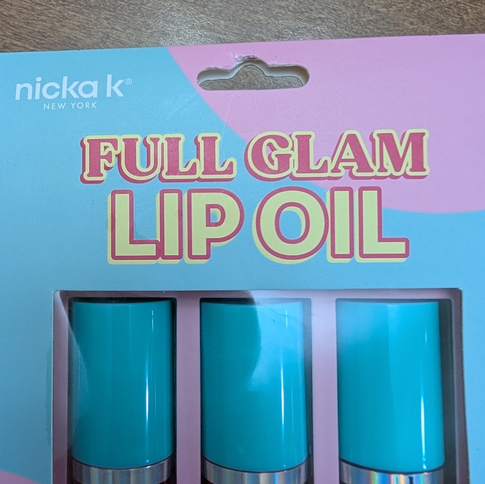 NWT Nicka K New York Full Glam Tinted Lip Oil 3 Pack - Picture 3 of 6